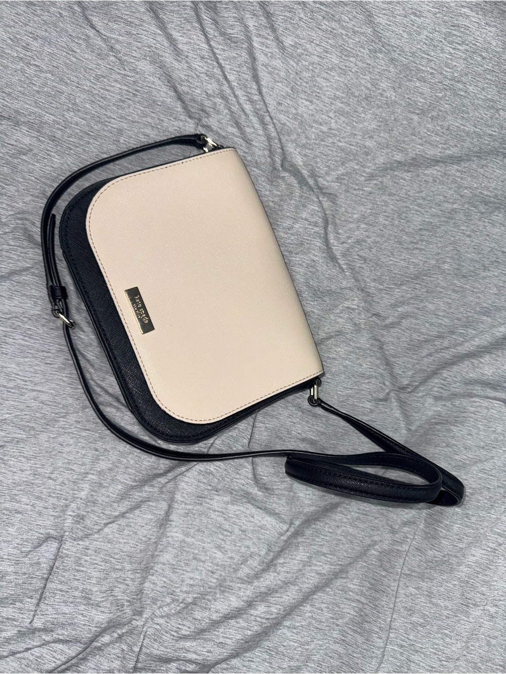 kate spade Two-Tone Cream and Black Saffiano Crossbody